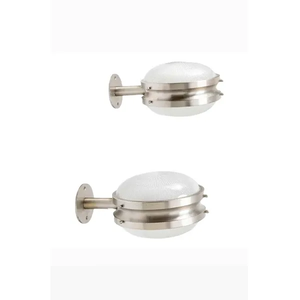 Set 2 applique Gamma in acciaio (anni '60), Sergio Mazza 3