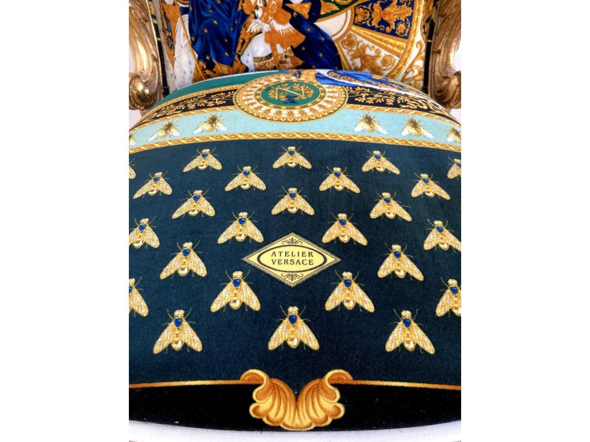 Versace Vanitas Armchair and Ottoman Set Brand