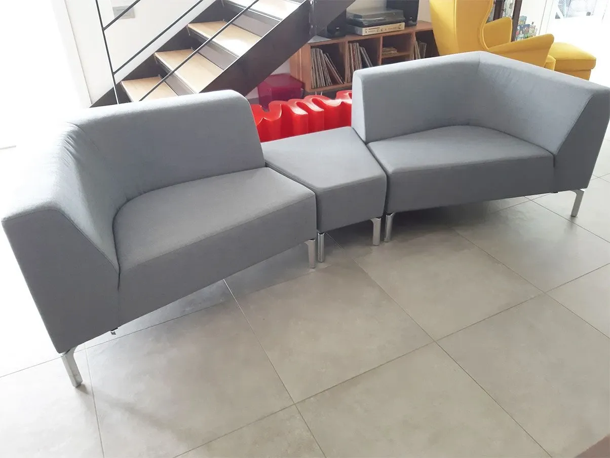 Tangram living set (2 fabric sofas and ottoman), Interstuhl 1