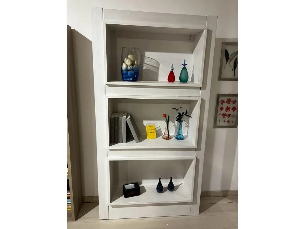 White blockboard spruce bookcase, Cia 2