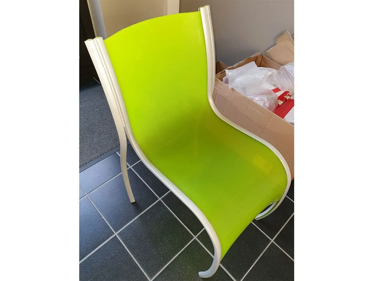 Set 6 sedie FPE impilabili materiale plastico (verde), Kartell 7