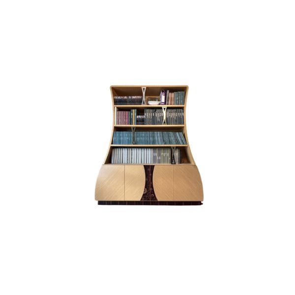 Libreria Cartesio in legno di rovere e ebano curvato, Carpanelli image
