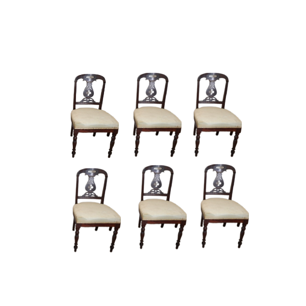 Chairs d6 vintage chairs in mahogany wood ('800), image