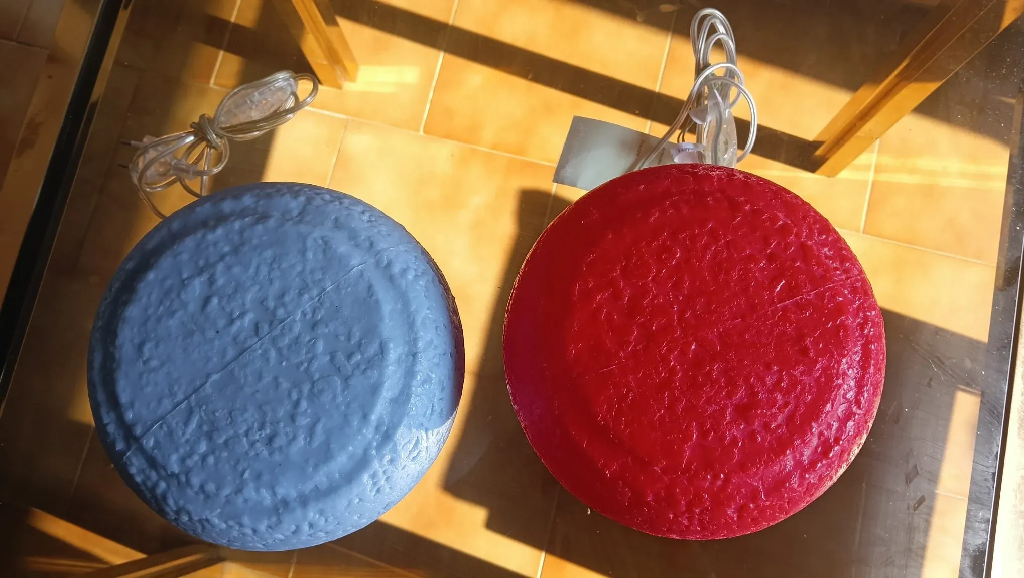 Petit Bouchon Lamps Red and Blue Pierfrancesco Arnone, Francolight 3