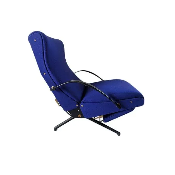 Iconic armchair P40 Lounge Chair in fabric (blue), Tecno Deesup