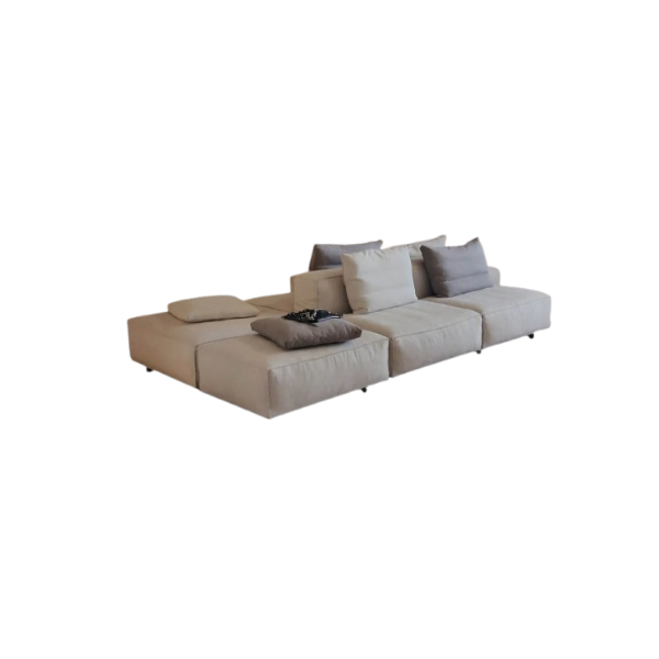 Neowall 3-seater modular sofa in white fabric by Piero Lissoni, Living Divani image