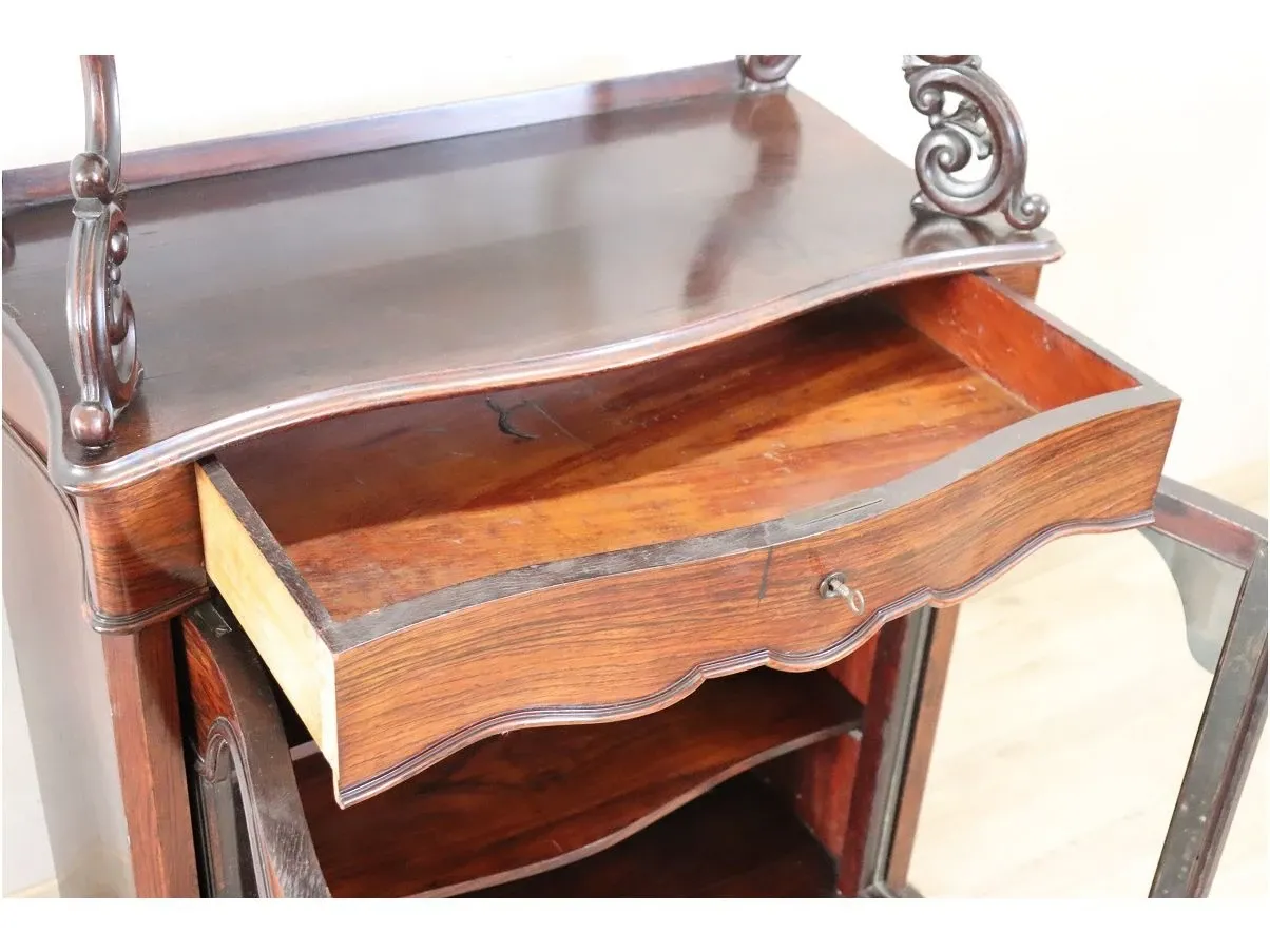 Vetrinetta antica in mogano vintage 6