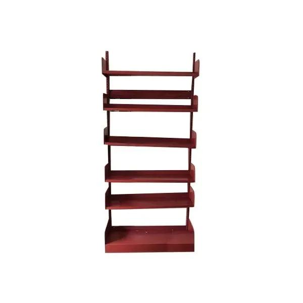 Scaffale vintage in metallo rosso, image
