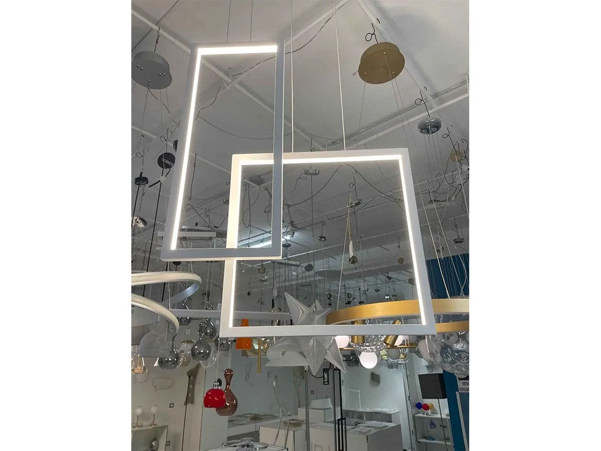 Cross pendant lamp (white), Perenz 1