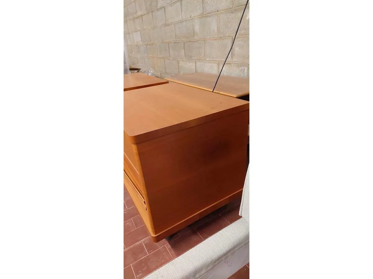 Set of 2 Zim bedside tables in walnut wood (brown), Giorgetti 2