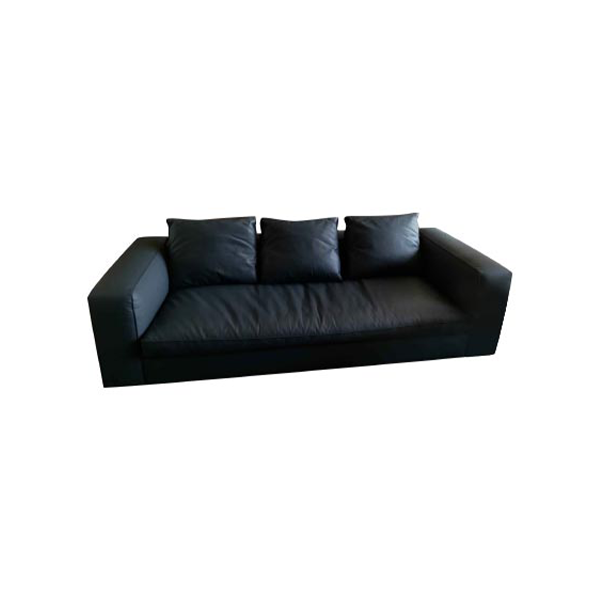 Snap 3-seater sofa in eco-leather (blue), Lema image