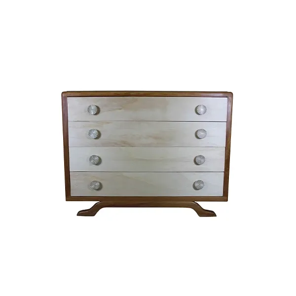 Image of Cassettiera vintage in legno dipinto con 4 cassetti