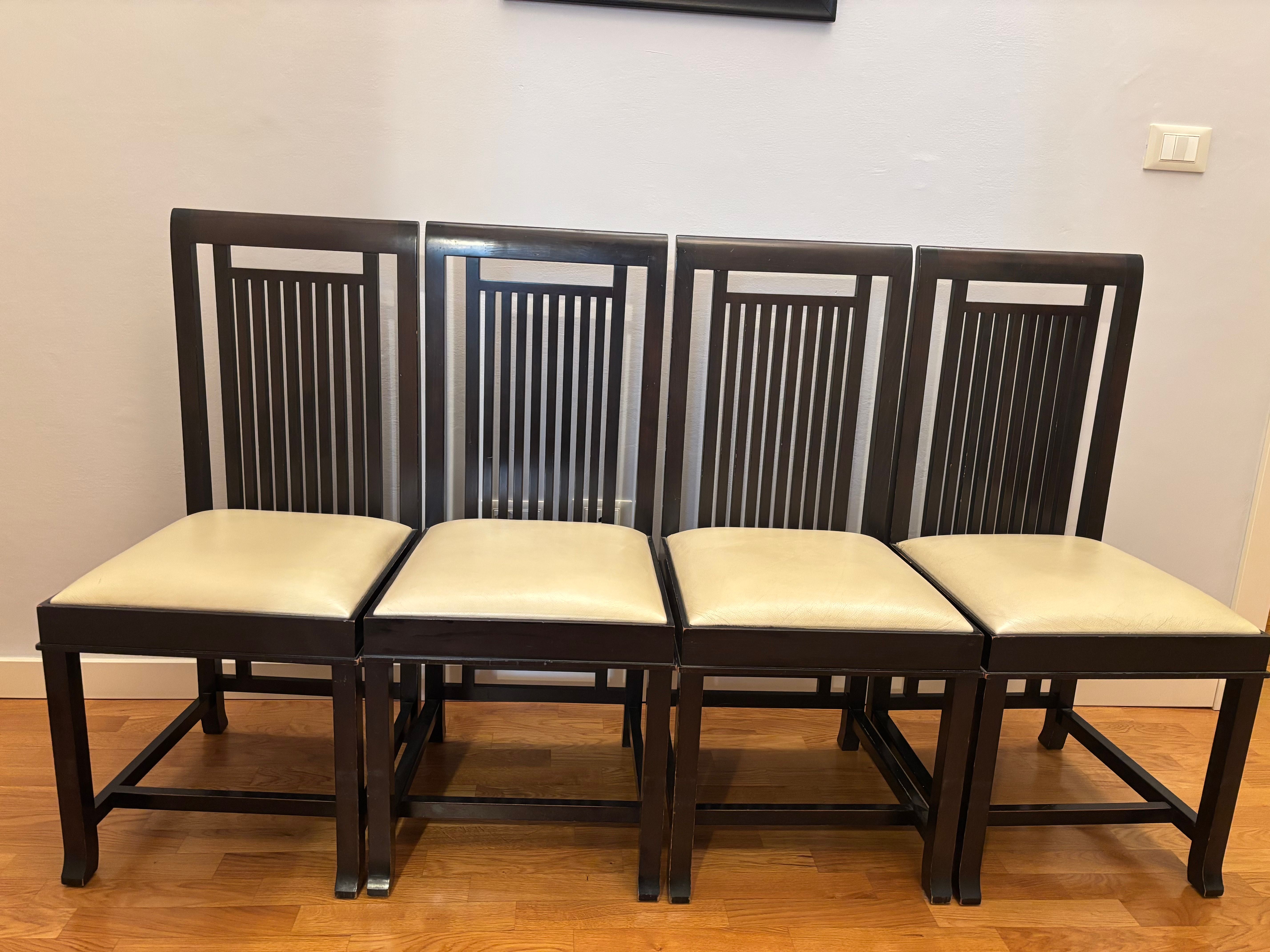 Set de 4 sillas Coonley 2, 2 sillas Barrel 606 y mesa Taliesin Side