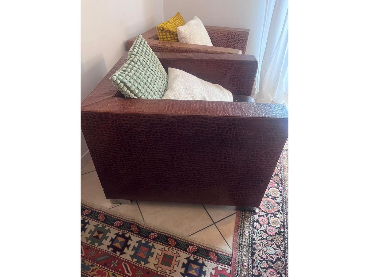 Coppia di poltrone Suitecase in pelle, Minotti  Side