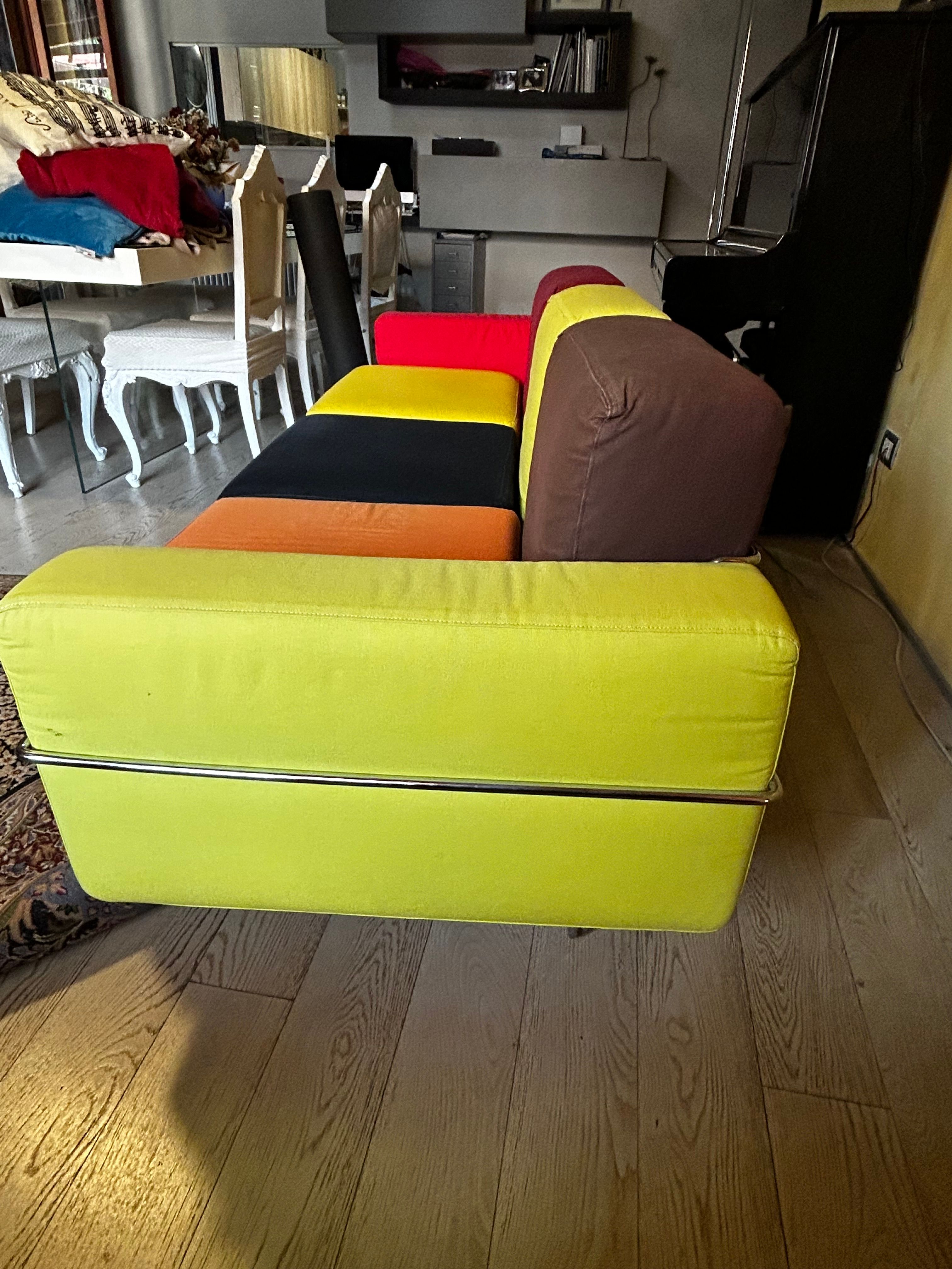 3 seater sofa Ipercubik multicolored by Pepe Tanzi, Biesse Optional7