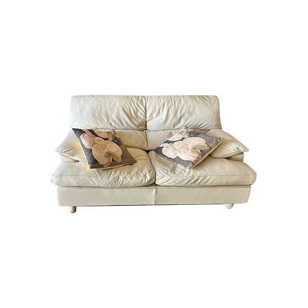 Classic sofa 2 seats in leather (white), Poltrona Frau image