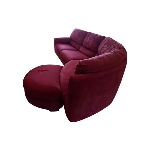 Image of Divano 4 posti e pouf in alcantara, Divani&Divani by Natuzzi