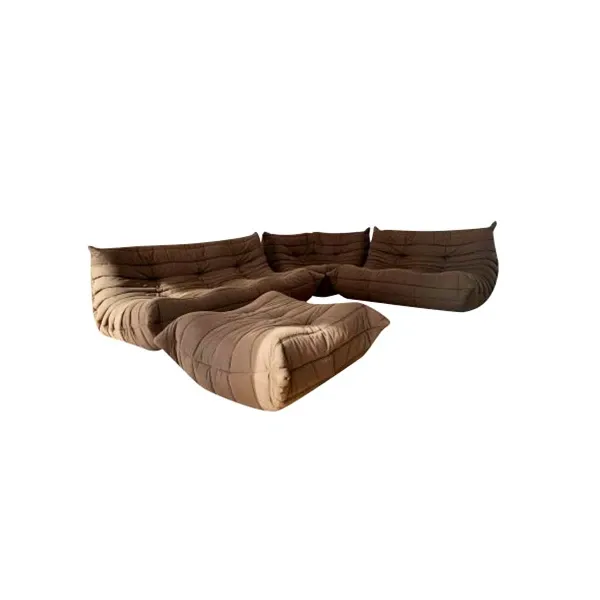 Togo modular sofa in fabric (brown) 7