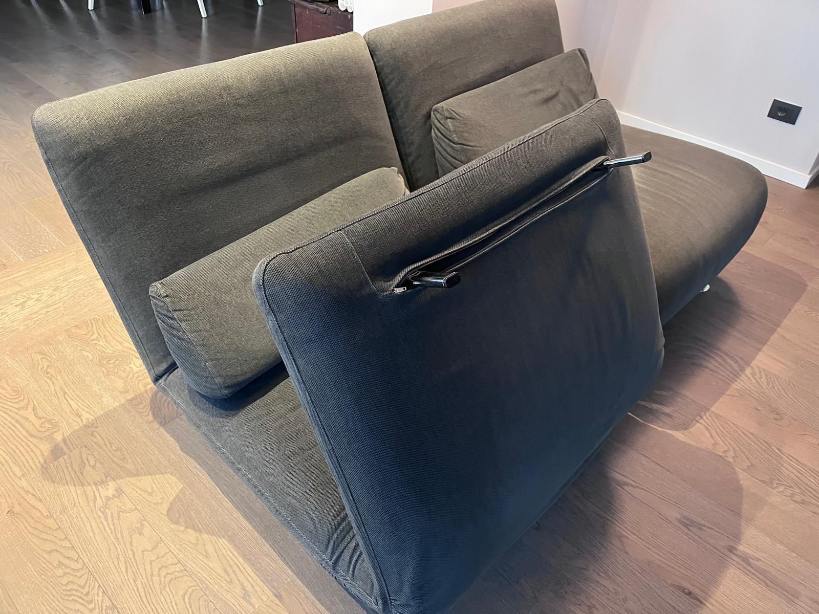 Canapé/fauteuils coulissants Le Vele gris Front