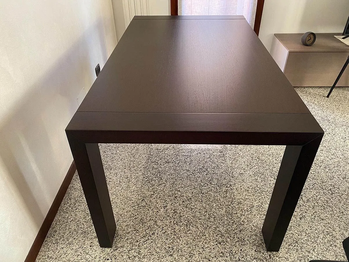 Ausziehbarer Esstisch aus Holz (braun) 2