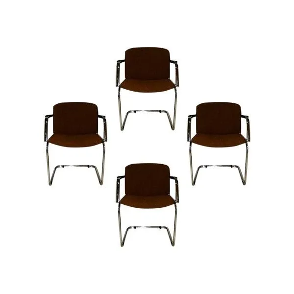 Set 4 poltroncine vintage da pranzo Cantilever (anni’70), image