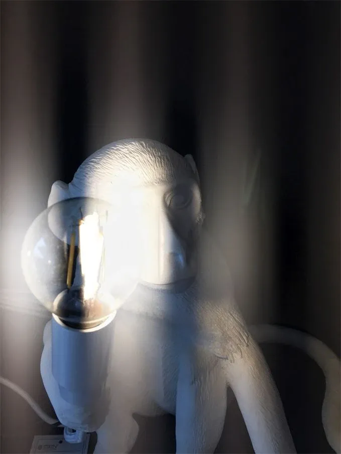 The Monkey Lamp (Sitting White) 4