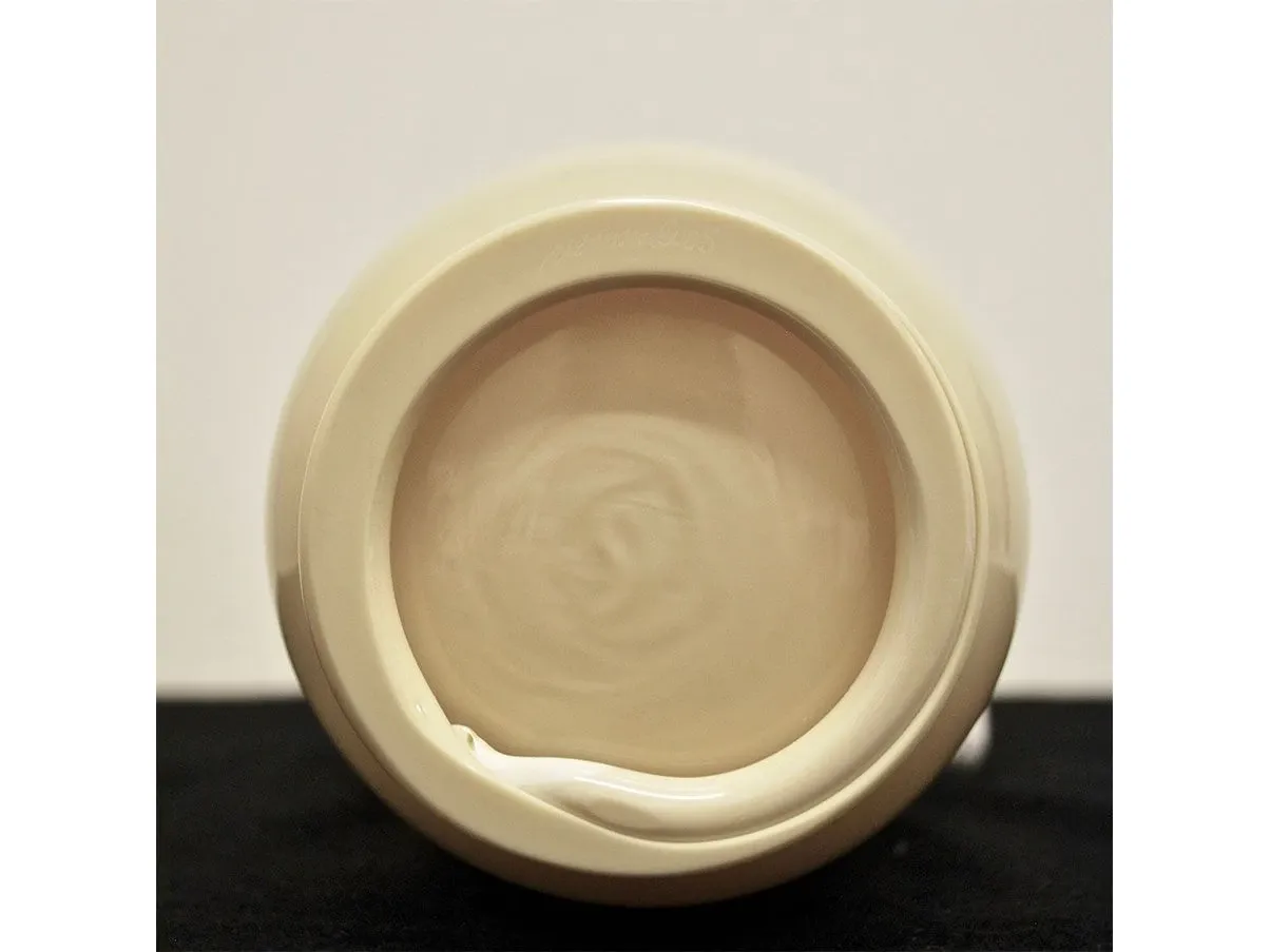 Vaso Opalino vetro soffiato e lavorato a mano (bianco) 4