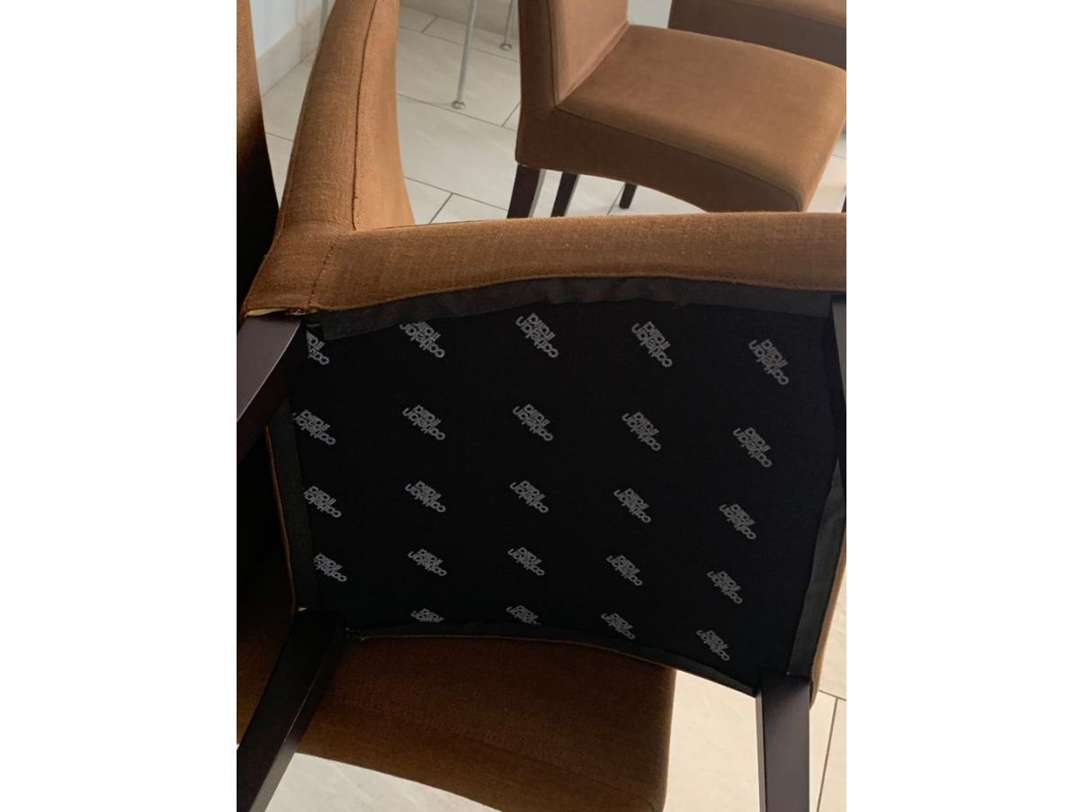 Set 4 sedie in tessuto marrone, Cattelan Brand