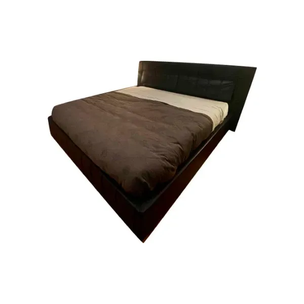 High-wave double bed in leather (black), Molteni & C image