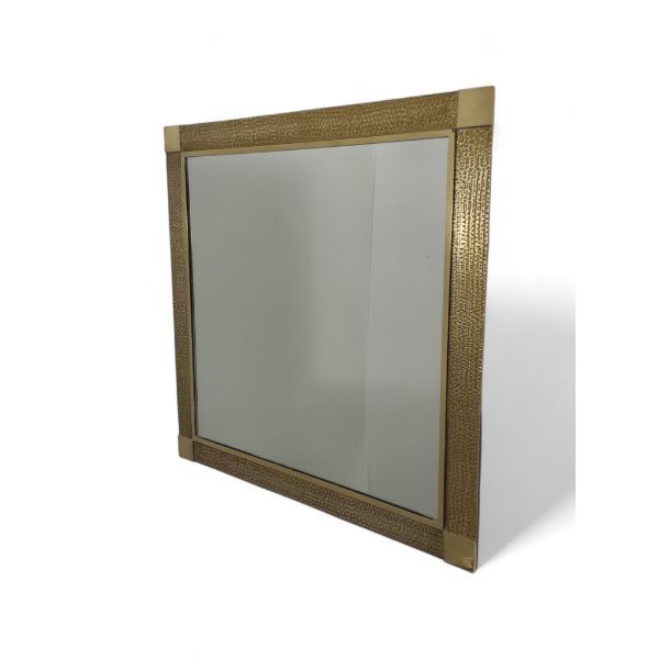 Vintage brass wall mirror (1970s), image