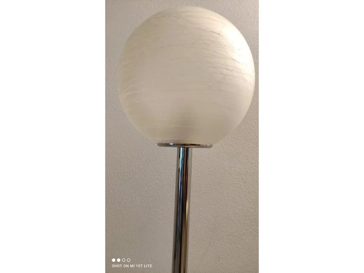 Lampada da terra in vetro vintage 6