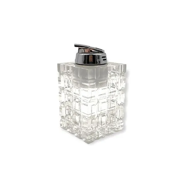 Accendino da tavolo vintage in lucite trasparente (anni '70) 