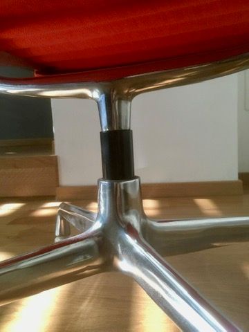 Red EA124 Lounge Chair by Charles and Ray Eames Optional11