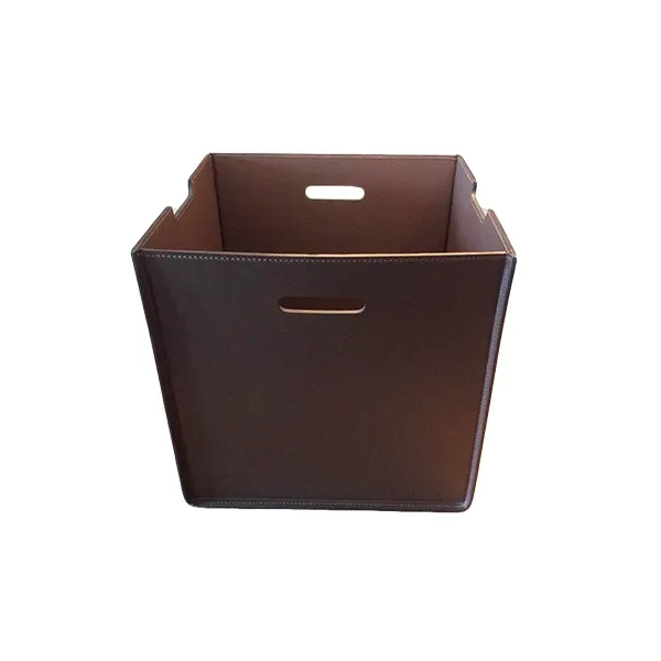 Storage box in leather (brown), Flexform image