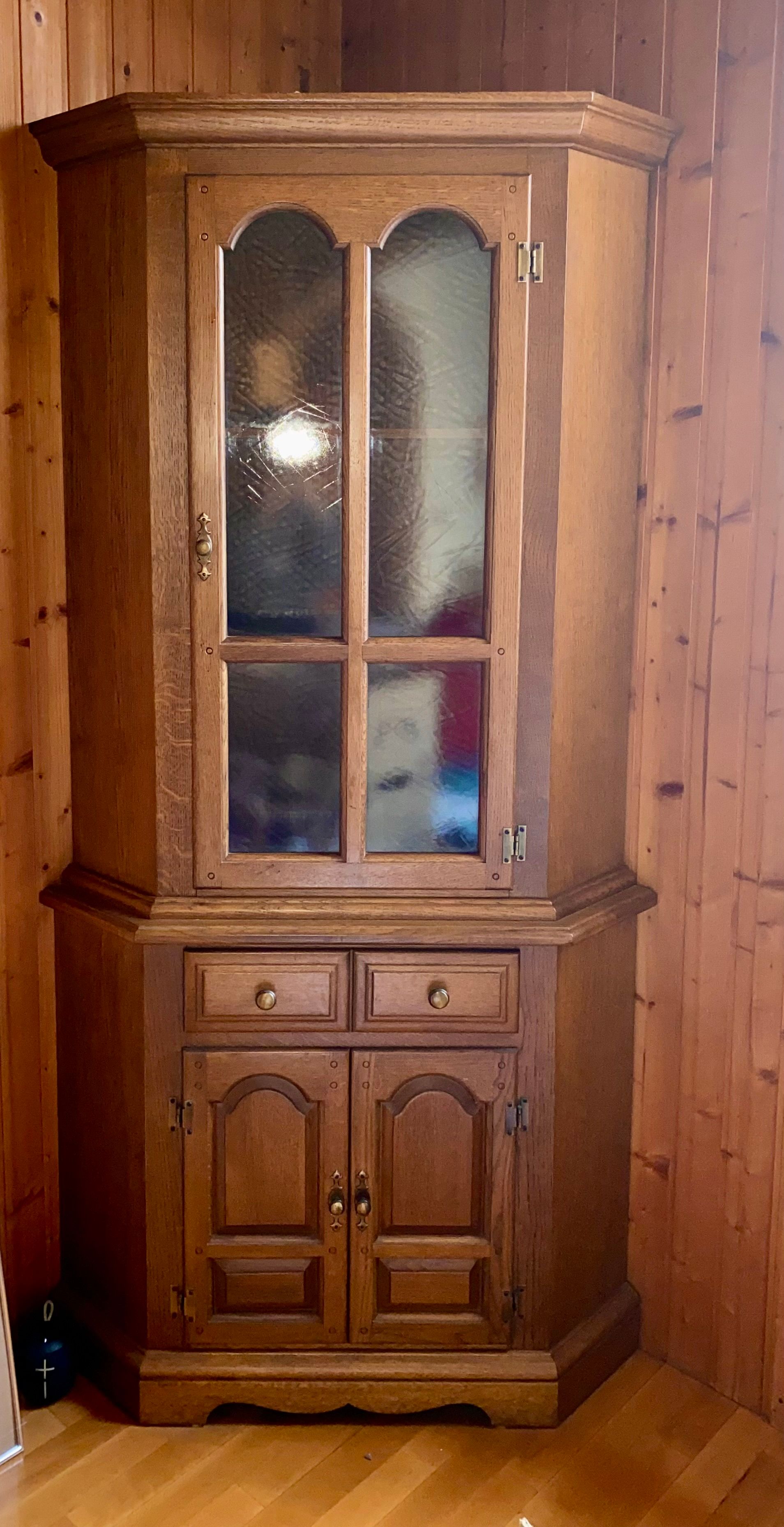 Vintage Holz Kredenz mit Glastüren (60er Jahre) Main