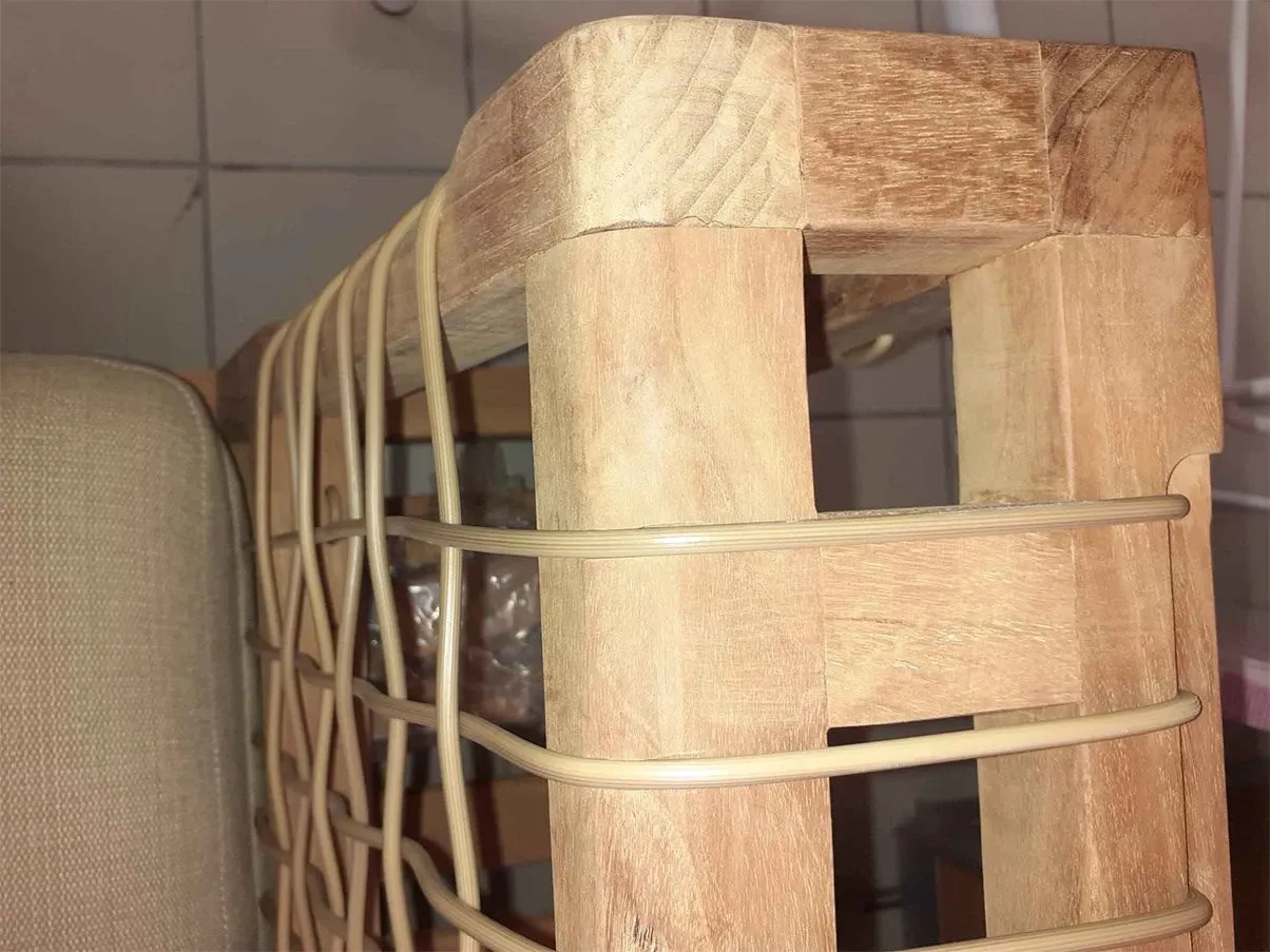 Divanetto 2 posti Synthesis in legno e rete a maglie 4