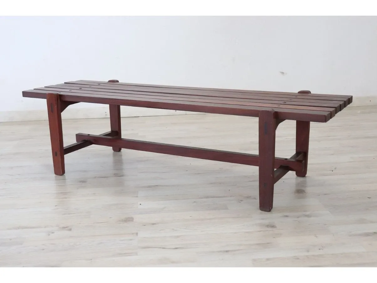 Panca vintage in teak (anni '60),  1