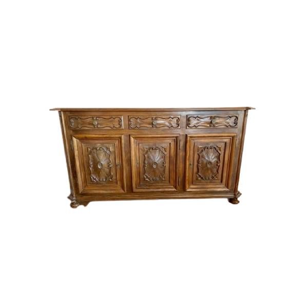 Vintage sideboard in solid walnut wood, image