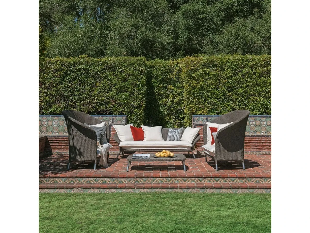 Strada woven outdoor coffee table, Janus et Cie 4