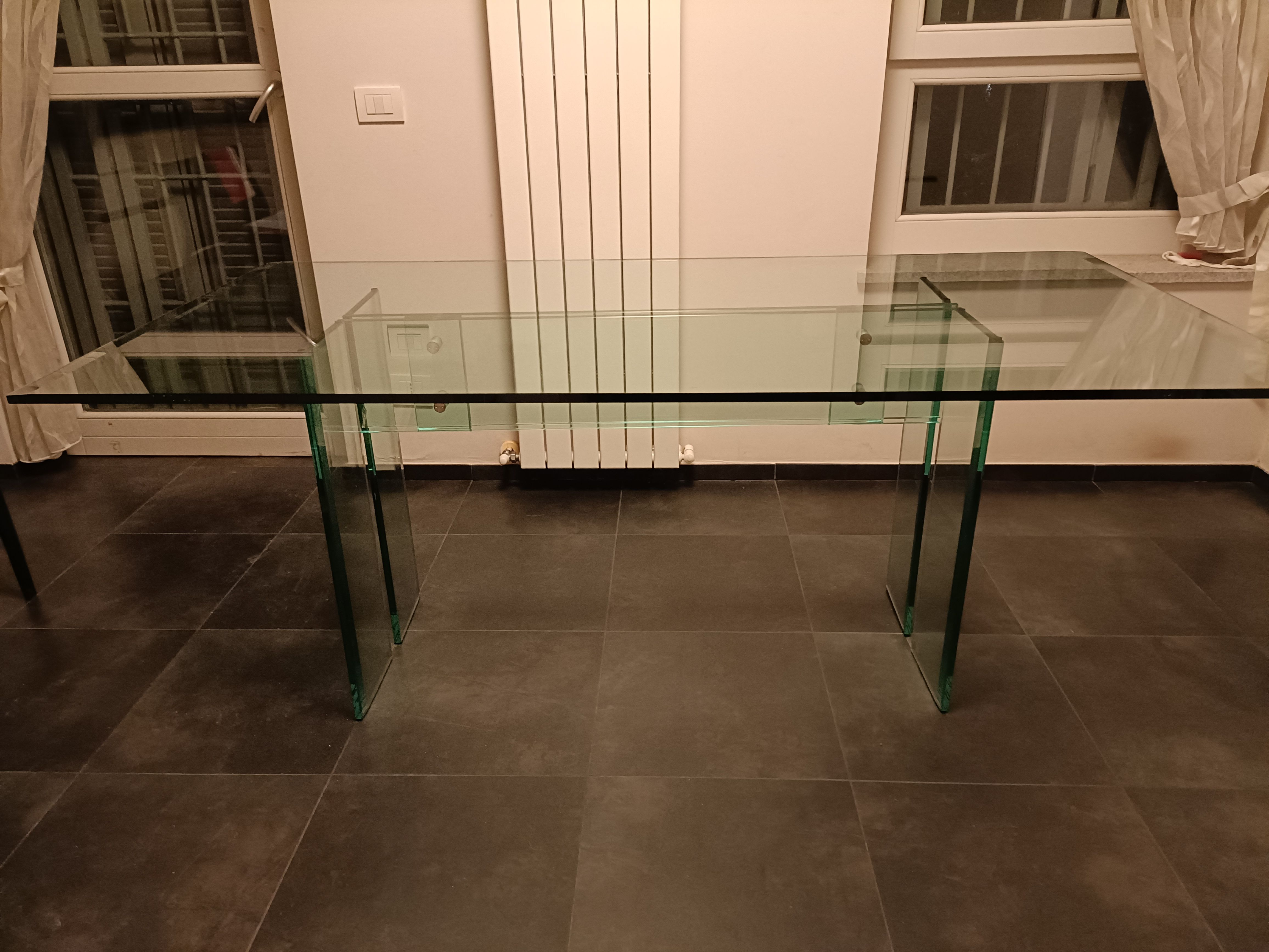 Rechteckiger Glastisch LLT aus Klarglas von Benini & Gonzo Main