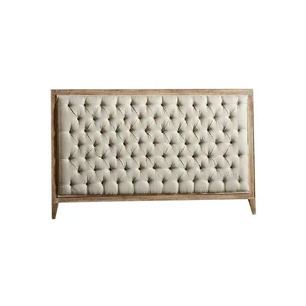 Testiera letto matrimoniale in legno e cotone 