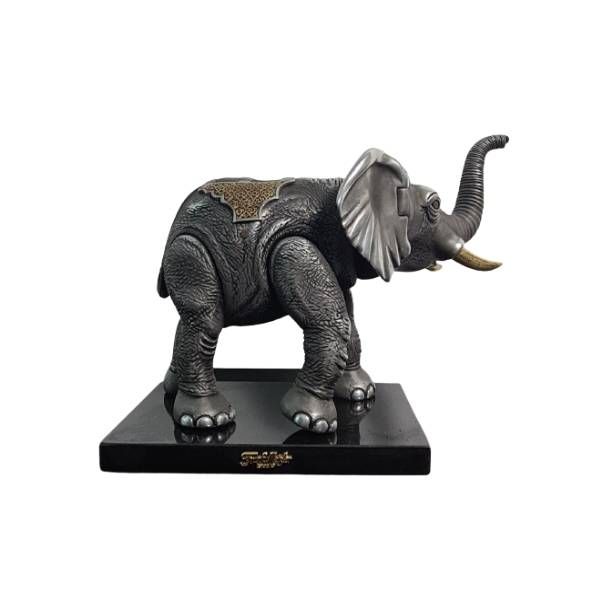 Scultura Elefante placcata oro e argento, Frank Meisler image
