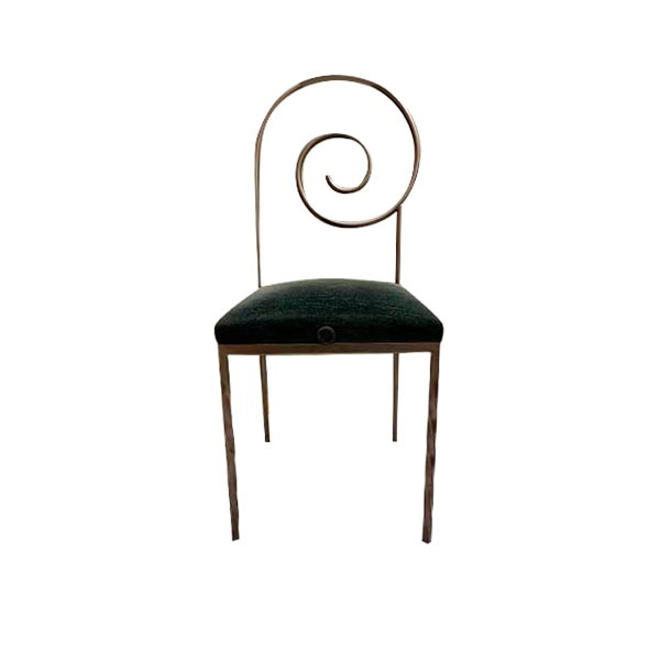 Suspiral chair in iron and velvet, Sawaya & Moroni image