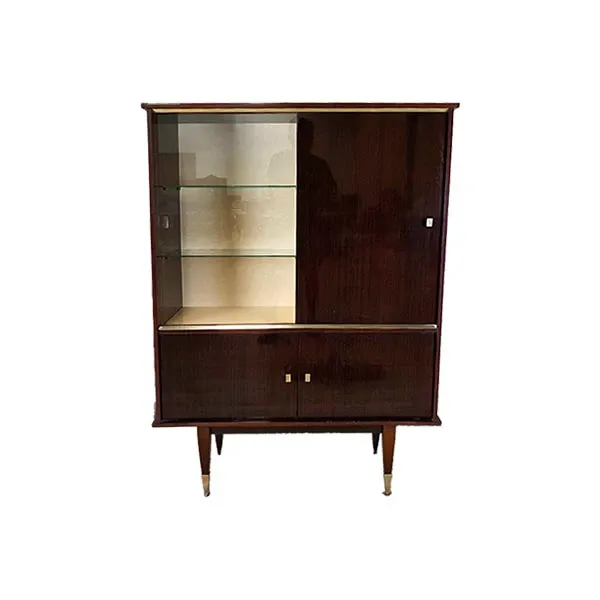 Palissander Vitrine mit 4 Einlegeböden aus den 50er Jahren 1