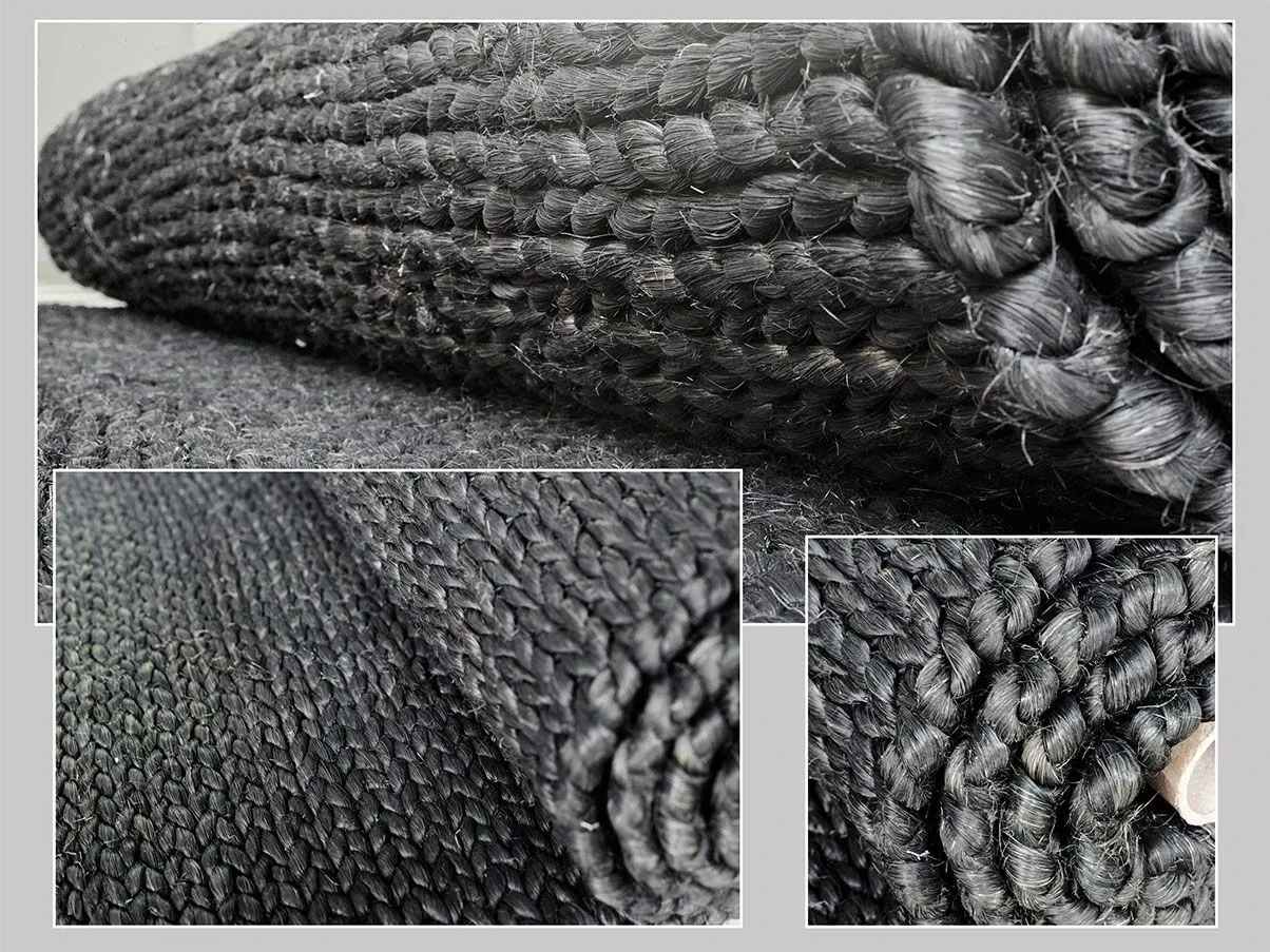 Tappeto rettangolare in lana Sotho Abaca (grigio) 5