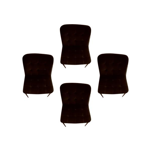 Set of 4 Kuga velvet chairs, Bontempi image