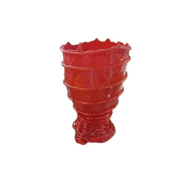 Vaso in resina rosso 