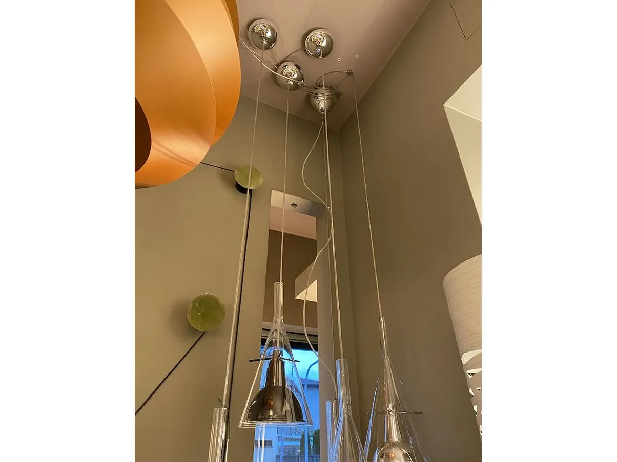 Flûte suspension lamp in aluminum (black), FontanaArte 3