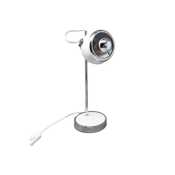 Vintage white Eyeball table lamp (1970s), Veneta Lumi image