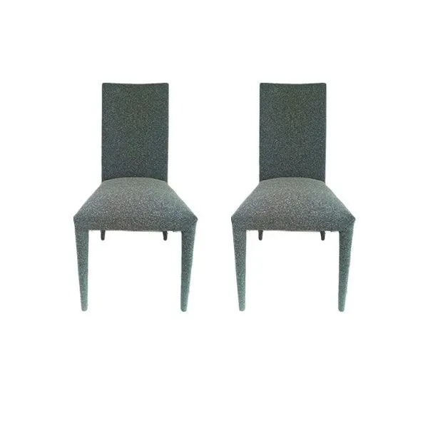 Set 2 Anaïs chairs in wood and fabric (green), Calligaris image